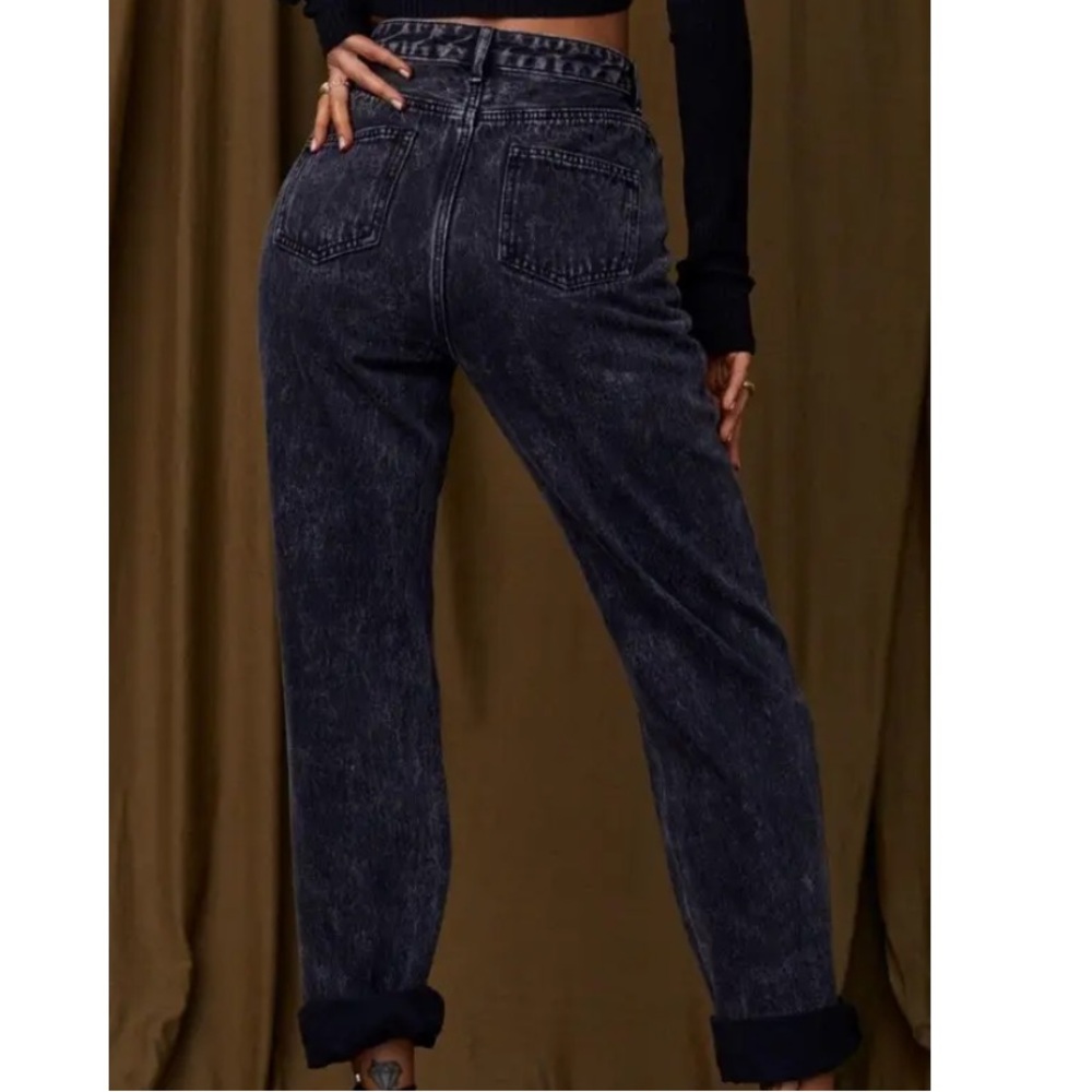 12th Tribe Black Boyfriend Jeans - Picture 3 of 7